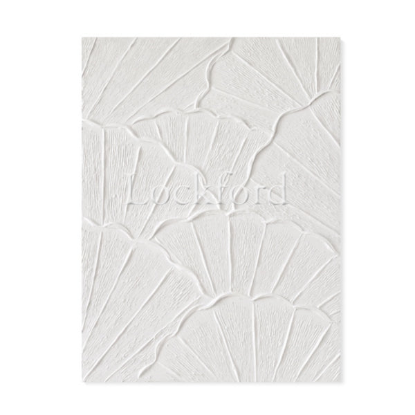 Arches Textured Plaster Wall Art - White Fans Textured Wall Art - More Sizes