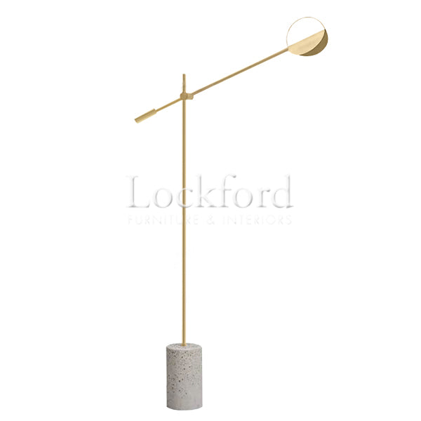 Ariel Contemporary Adjustable Floor Lamp with Terrazzo Base - More Colors