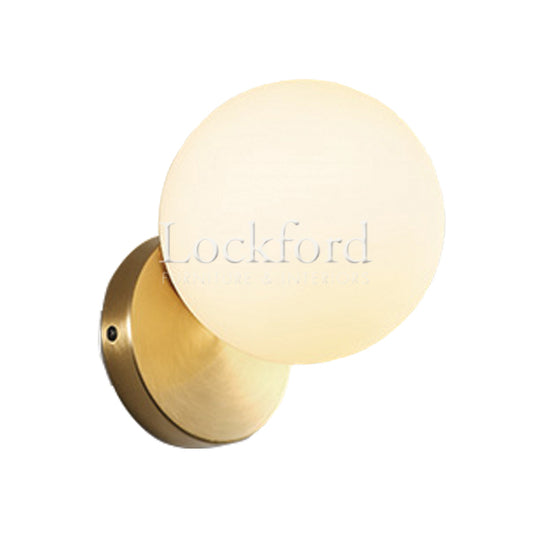 Faraday Single Globe Wall Sconce with Brass Detail