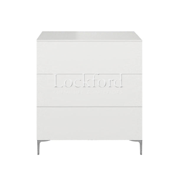 Leif Simple White Chest - 3 Drawers