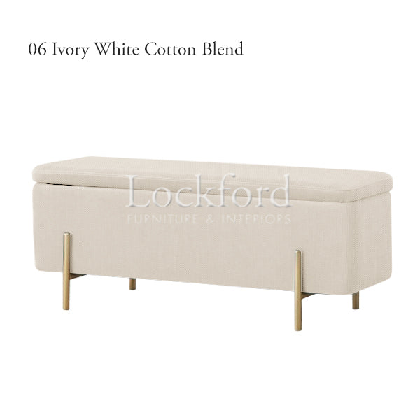 Lima Luxury Ottoman Footstool with Storage - More Sizes & Colors