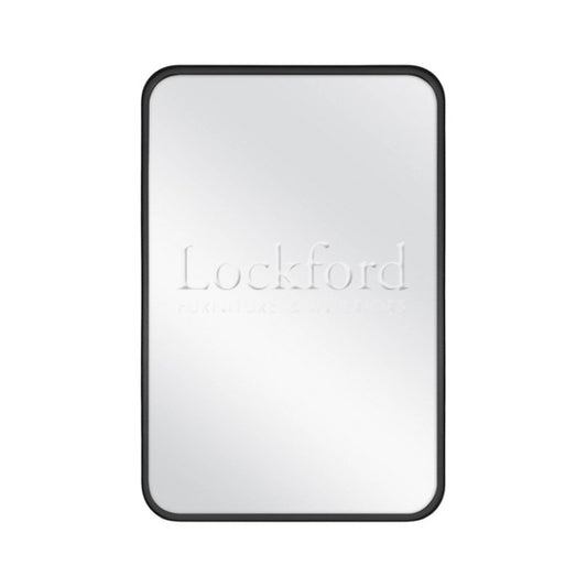Rounded Rectangle Mirror with Black Frame - More Sizes