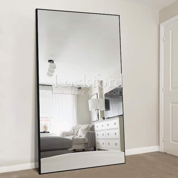 Lockford Oversized Floor Mirror with Black Frame