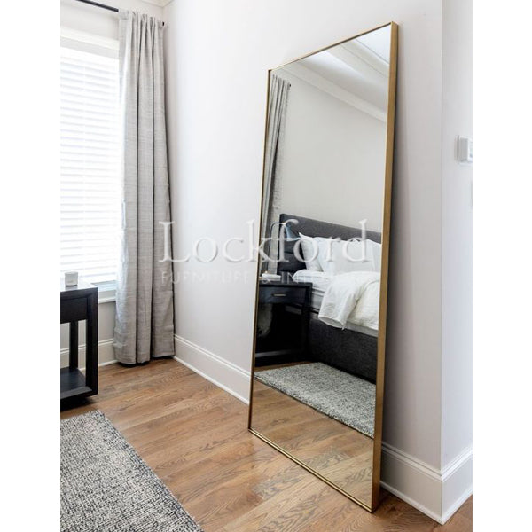 Lockford Oversized Floor Mirror with Gold Frame