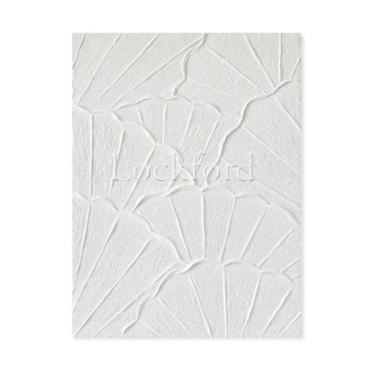 拱門紋理石膏牆藝術 - 白色扇形紋理牆藝術 - 更多尺寸