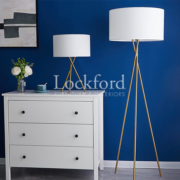 Aristo Brass Tripod Table Lamp - More Colors