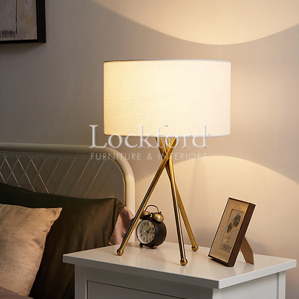 Aristo Brass Tripod Table Lamp - More Colors