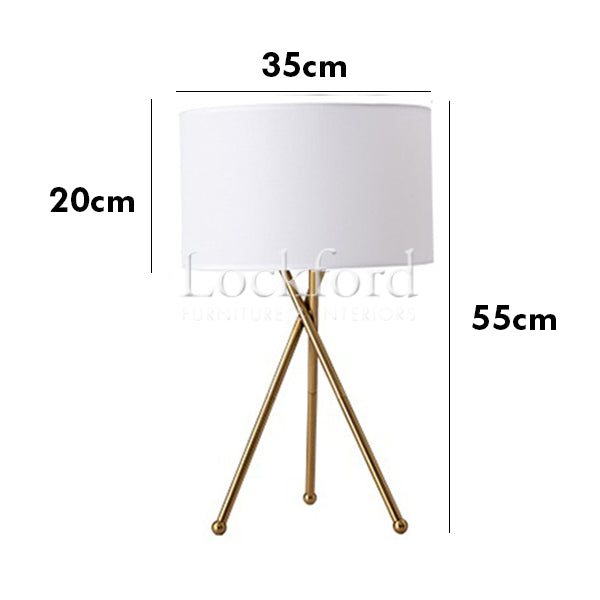 Aristo Brass Tripod Table Lamp - More Colors