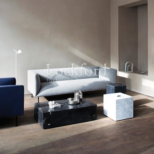 Constantine Marble Plinth Coffee Table - Black Marble - More Sizes