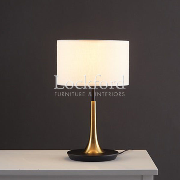 Eton Contemporary Table Lamp with Brass Detail
