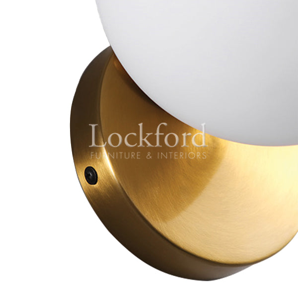 Faraday Single Globe Wall Sconce with Brass Detail