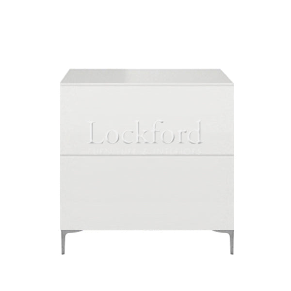 Leif Simple White Chest - 2 Drawers