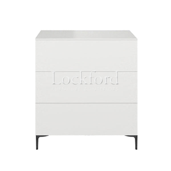 Leif Simple White Chest - 3 Drawers