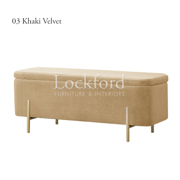 Lima Luxury Ottoman Footstool with Storage - More Sizes & Colors