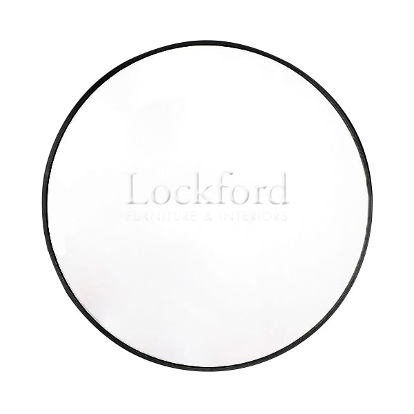 Round Mirror with Black Frame - More Sizes