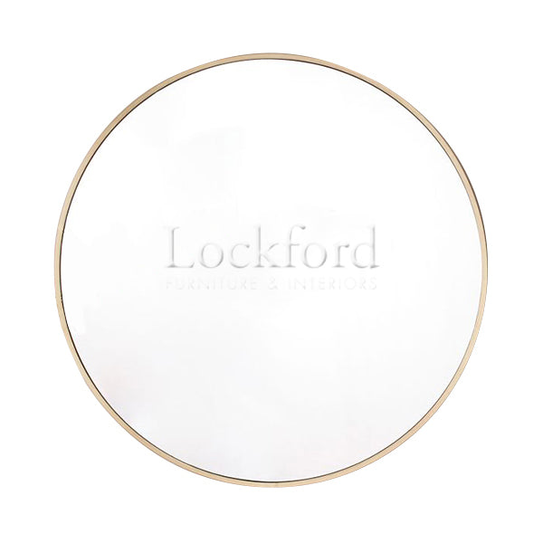 Round Mirror with Gold Frame - More Sizes