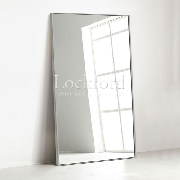 Lockford Oversized Floor Mirror with Silver Frame