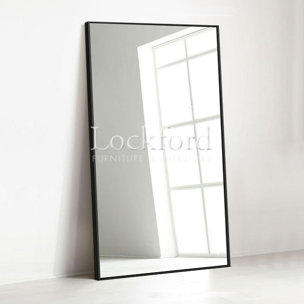 Lockford Oversized Floor Mirror with Black Frame